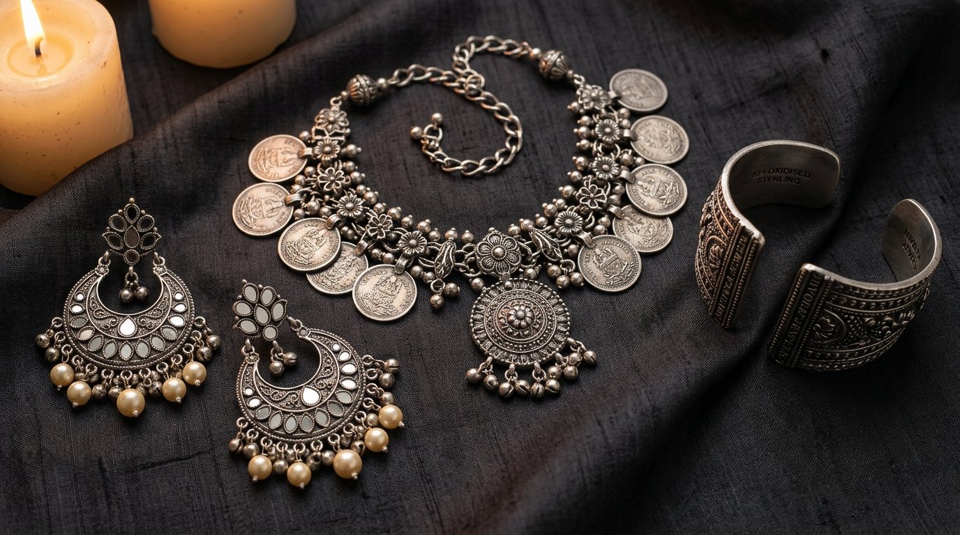 Oxidised German Silver Best Fashion Jewellery in Thiruvallur by Nivora Jewels